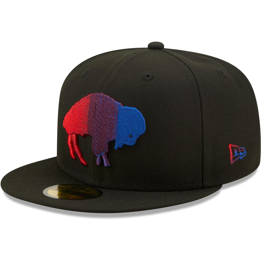 Buffalo Bills New Era Color Dim Throwback 59FIFTY Fitted Hat - Black