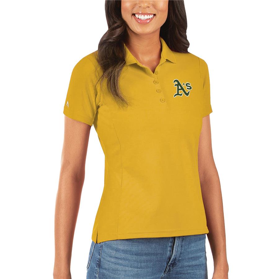 Oakland Athletics Antigua Women's Legacy Pique Polo - Gold