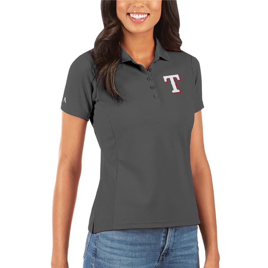 Texas Rangers Antigua Women's Legacy Pique Polo - Gray