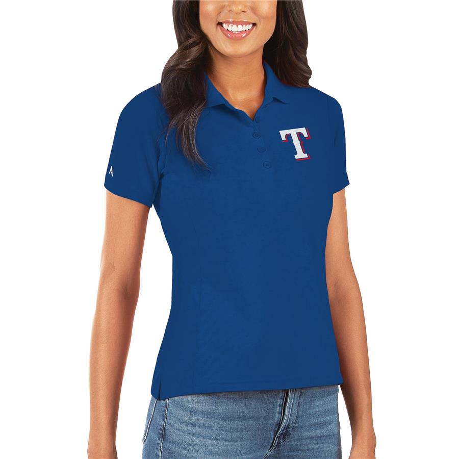 Texas Rangers Antigua Women's Legacy Pique Polo - Royal