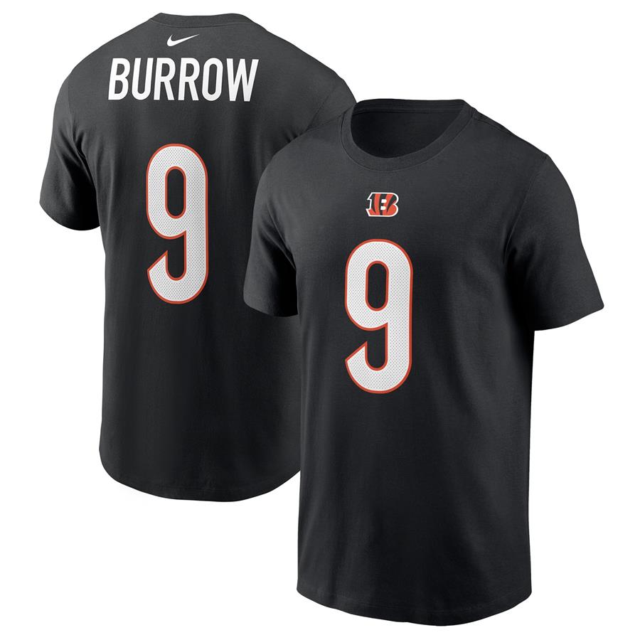 Joe Burrow Cincinnati Bengals Nike Player Name & Number T-Shirt - Black