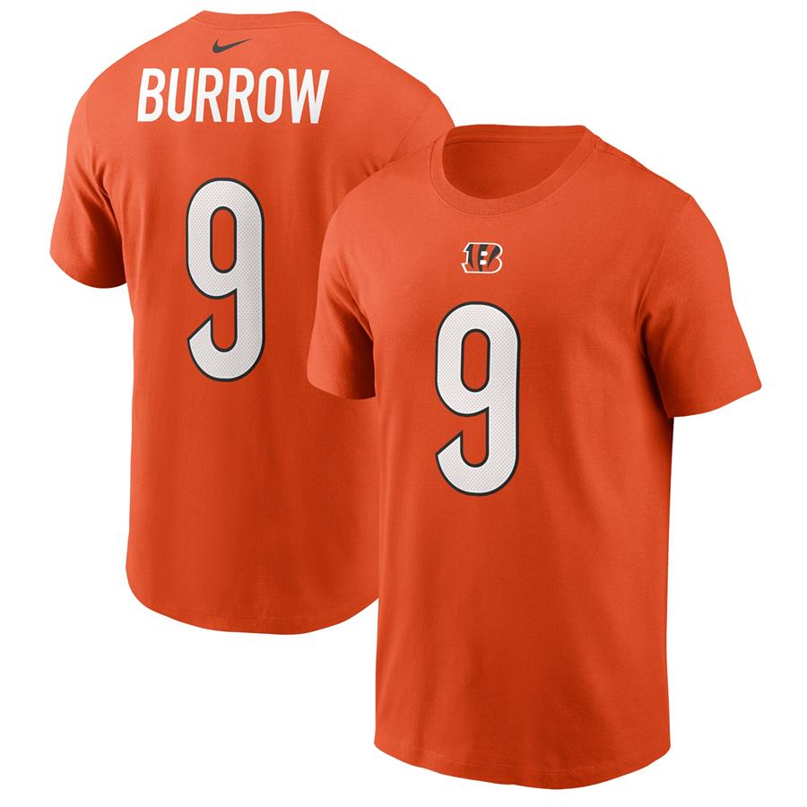 Joe Burrow Cincinnati Bengals Nike Player Name & Number T-Shirt - Orange