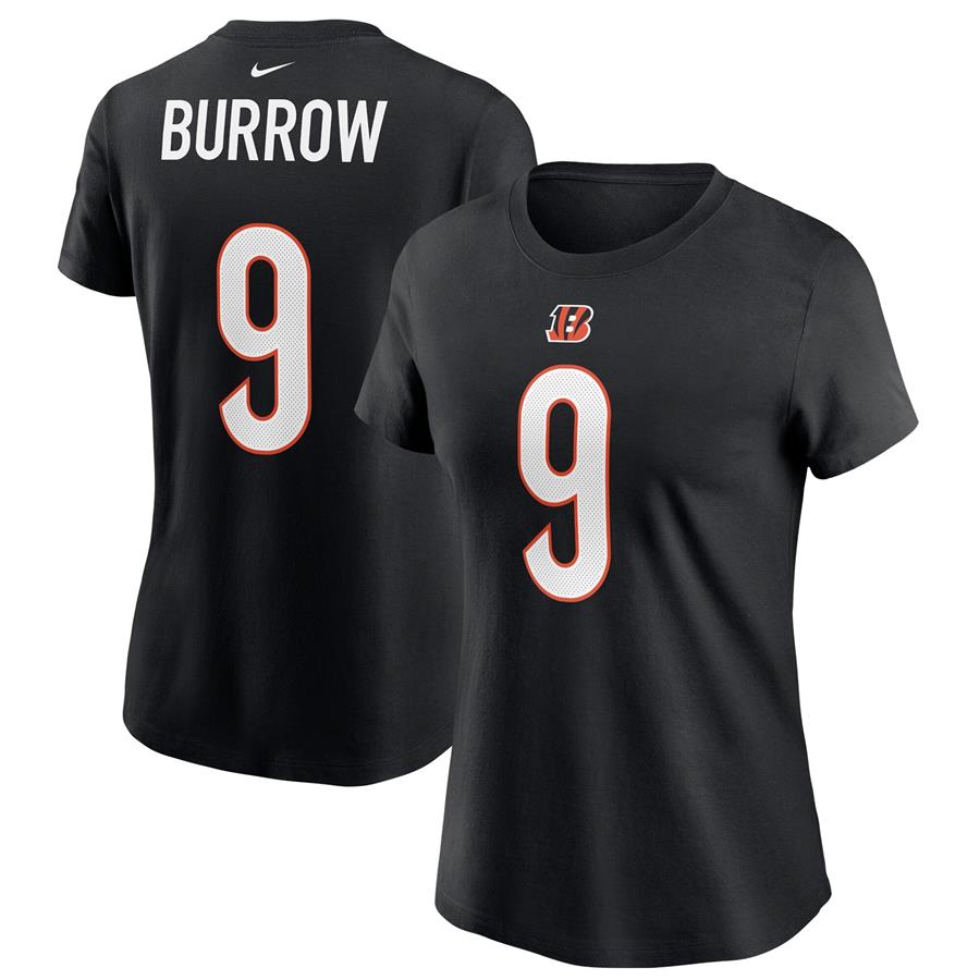 Joe Burrow Cincinnati Bengals Nike Women's Player Name & Number T-Shirt - Black