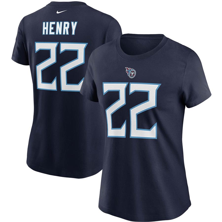Derrick Henry Tennessee Titans Nike Women's Player Name & Number T-Shirt - Navy