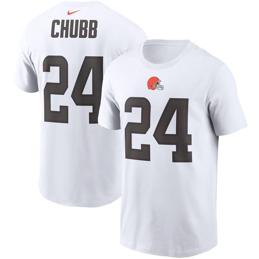 Nick Chubb Cleveland Browns Nike Player Name & Number T-Shirt - White