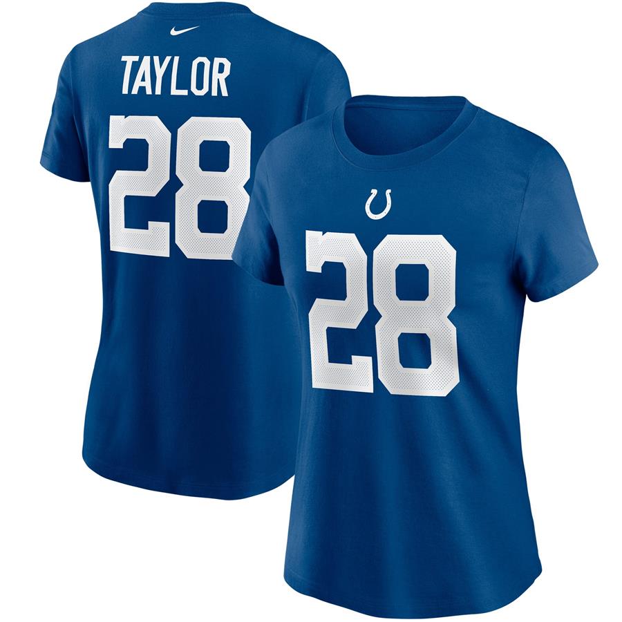 Jonathan Taylor Indianapolis Colts Nike Women's Name & Number T-Shirt - Royal