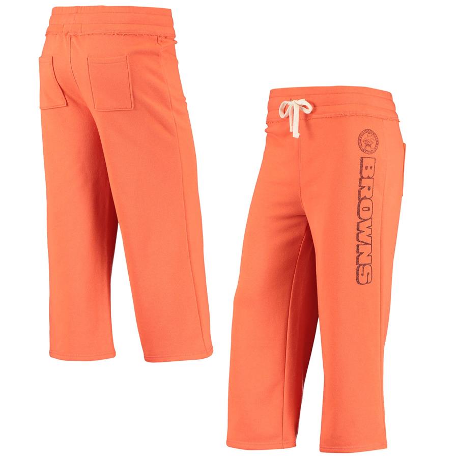 Cleveland Browns Junk Food Women's Cropped Pants - Orange