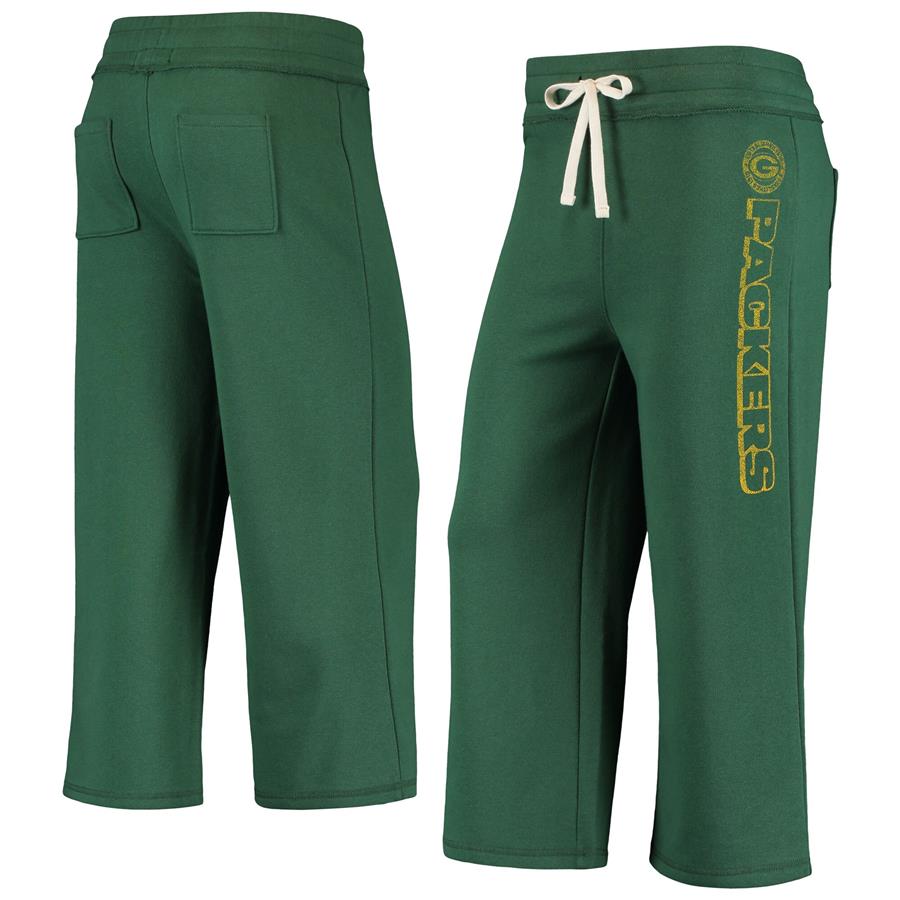 Green Bay Packers Junk Food Women's Cropped Pants - Green