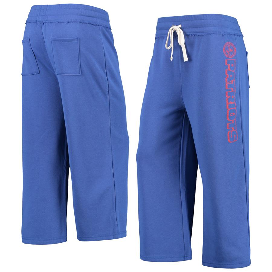 New England Patriots Junk Food Women's Cropped Pants - Royal
