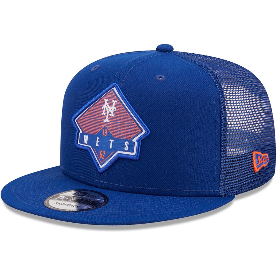 New York Mets New Era Camper Trucker Snapback Hat - Royal