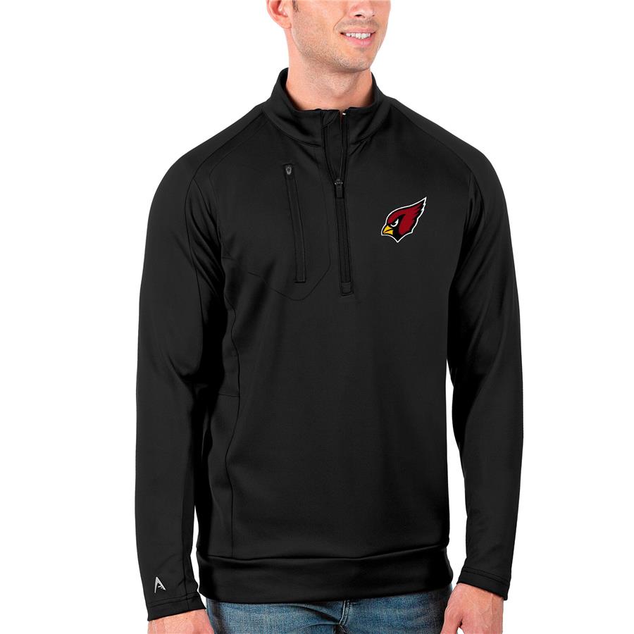 Arizona Cardinals Antigua Generation Quarter-Zip Pullover Jacket - Black