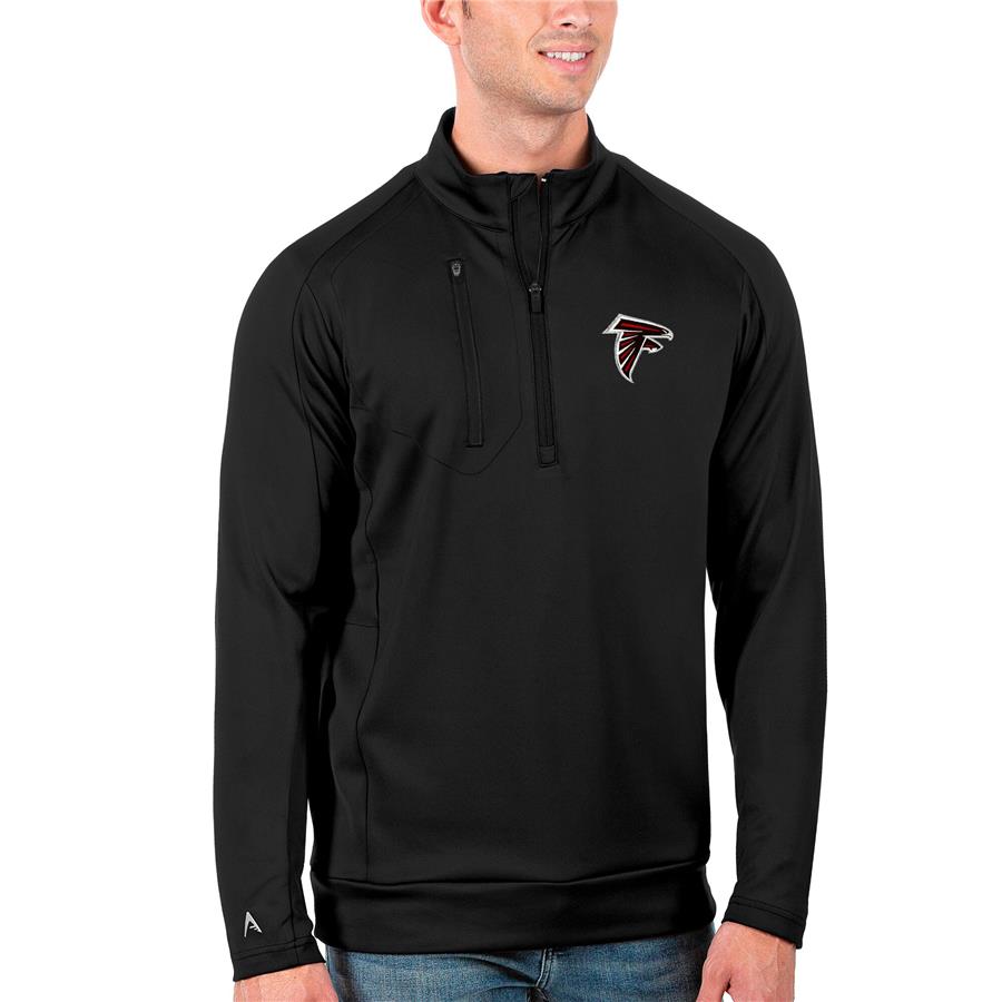 Atlanta Falcons Antigua Generation Quarter-Zip Pullover Jacket - Black