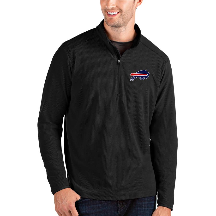 Buffalo Bills Antigua Glacier Quarter-Zip Pullover Jacket - Black