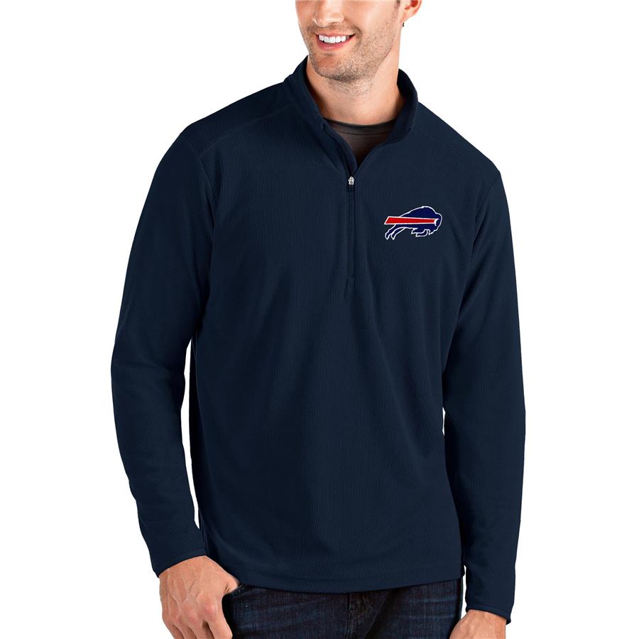 Buffalo Bills Antigua Glacier Quarter-Zip Pullover Jacket - Navy