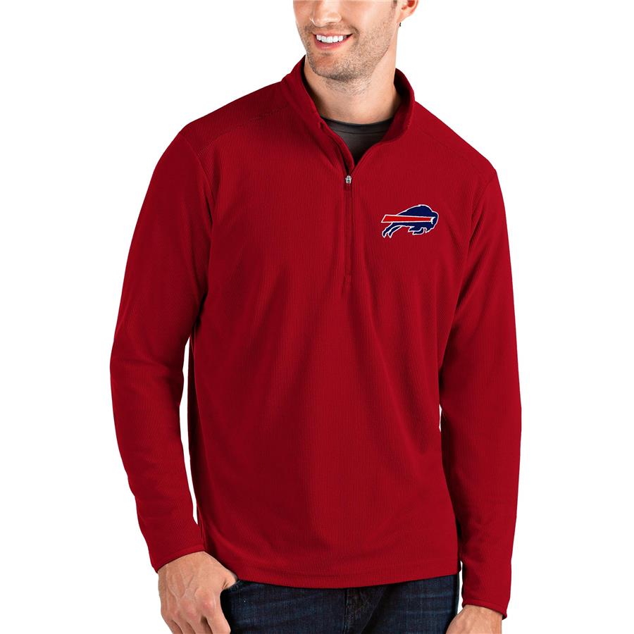 Buffalo Bills Antigua Glacier Quarter-Zip Pullover Jacket - Red