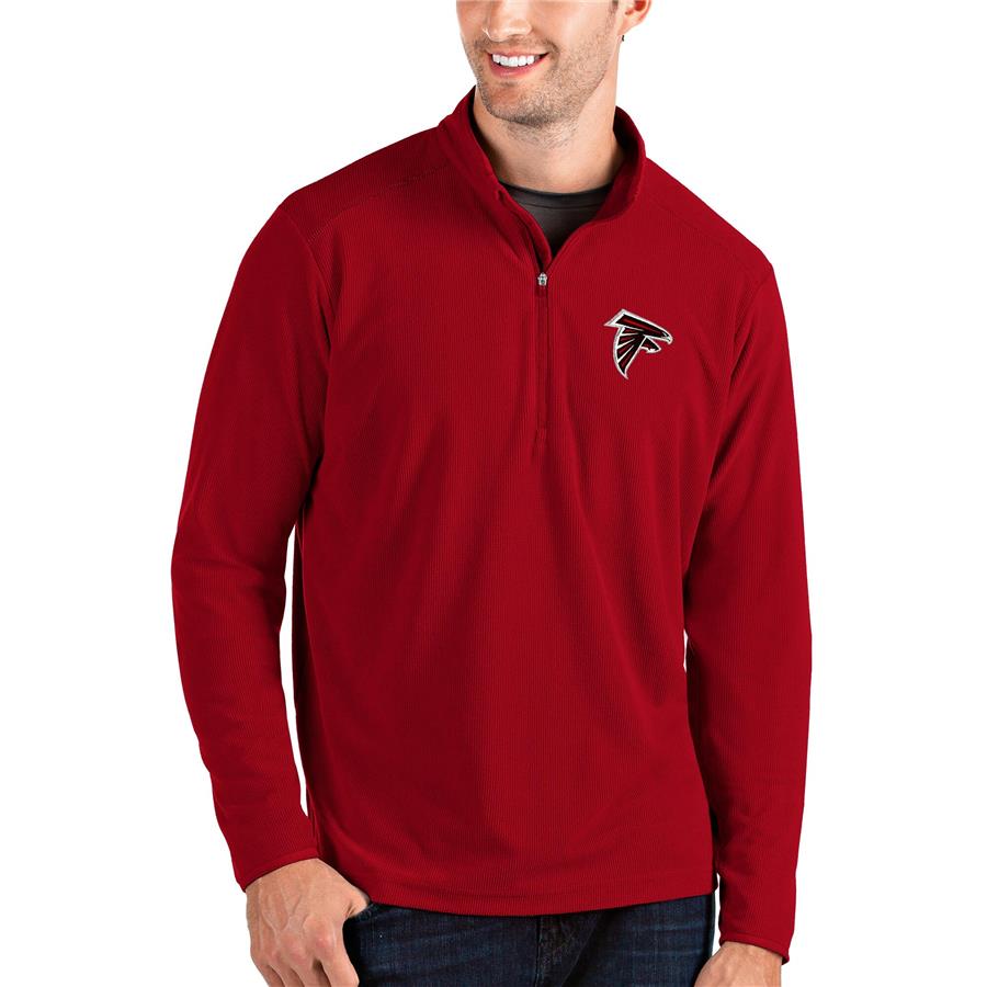 Atlanta Falcons Antigua Glacier Quarter-Zip Pullover Jacket - Red