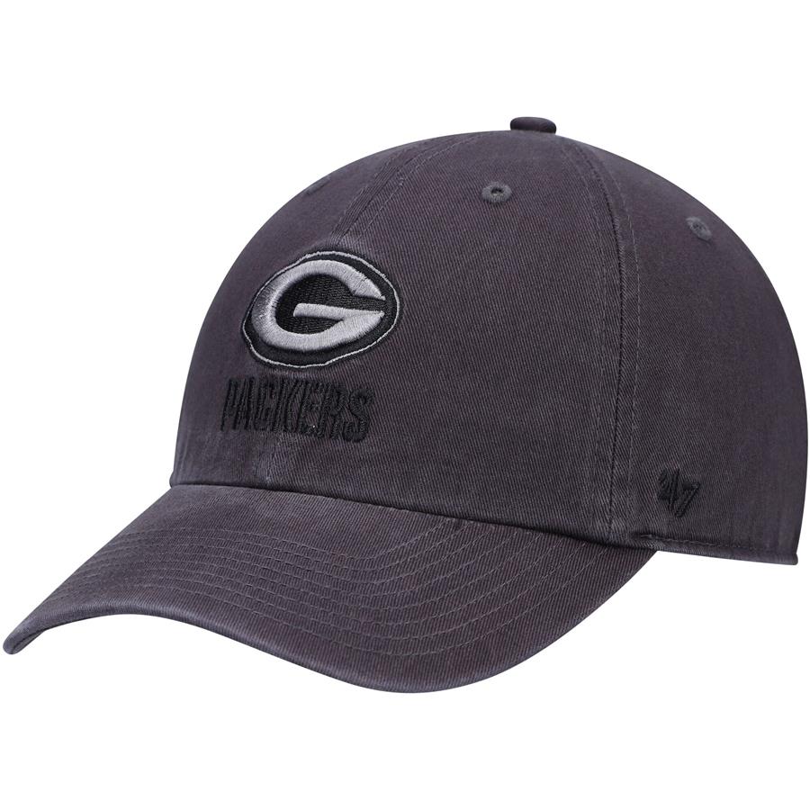 Green Bay Packers '47 Clean Up Tonal Adjustable Hat - Charcoal