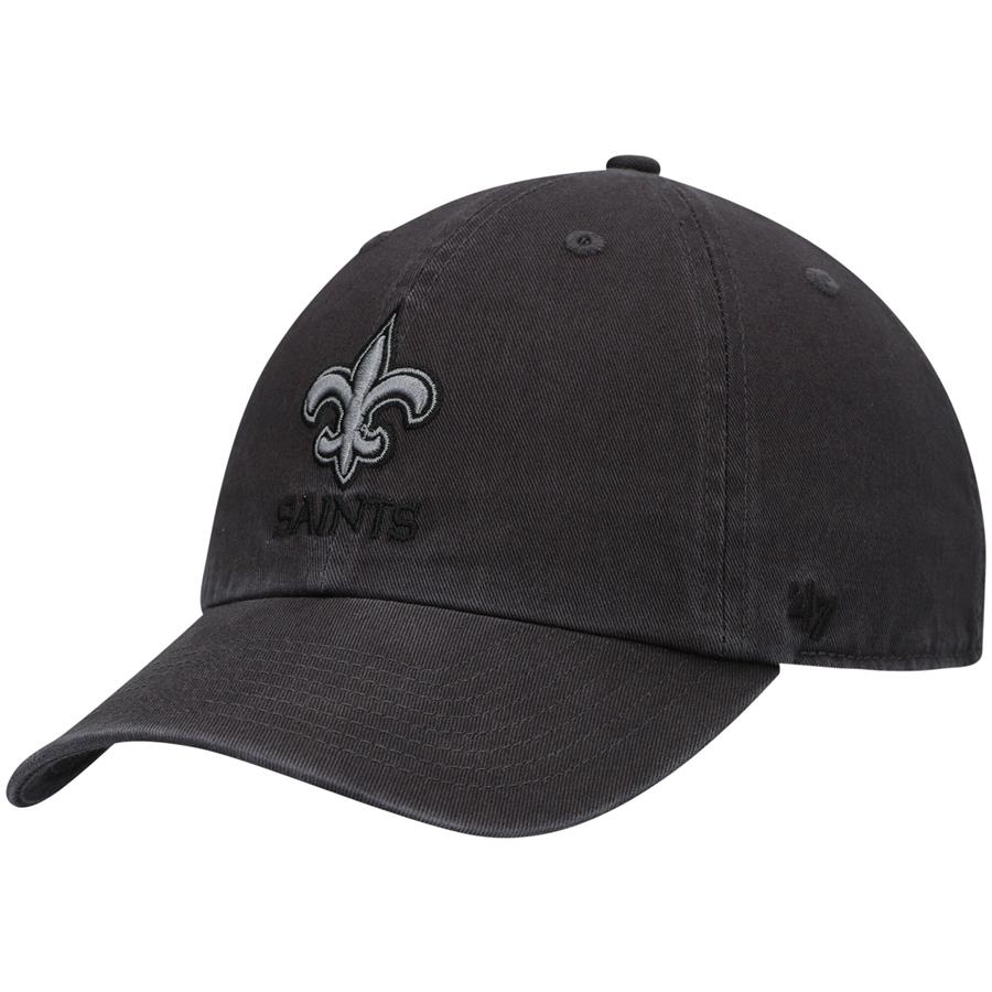 New Orleans Saints '47 Clean Up Tonal Adjustable Hat - Charcoal