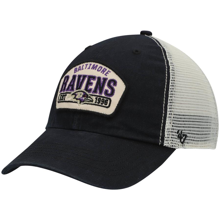 Baltimore Ravens '47 Penwald Trucker Clean Up Snapback Hat - Black