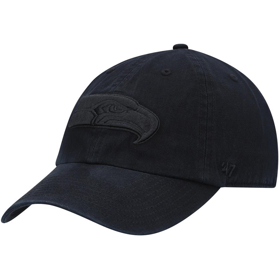 Seattle Seahawks '47 Team Tonal Clean Up Adjustable Hat - Black