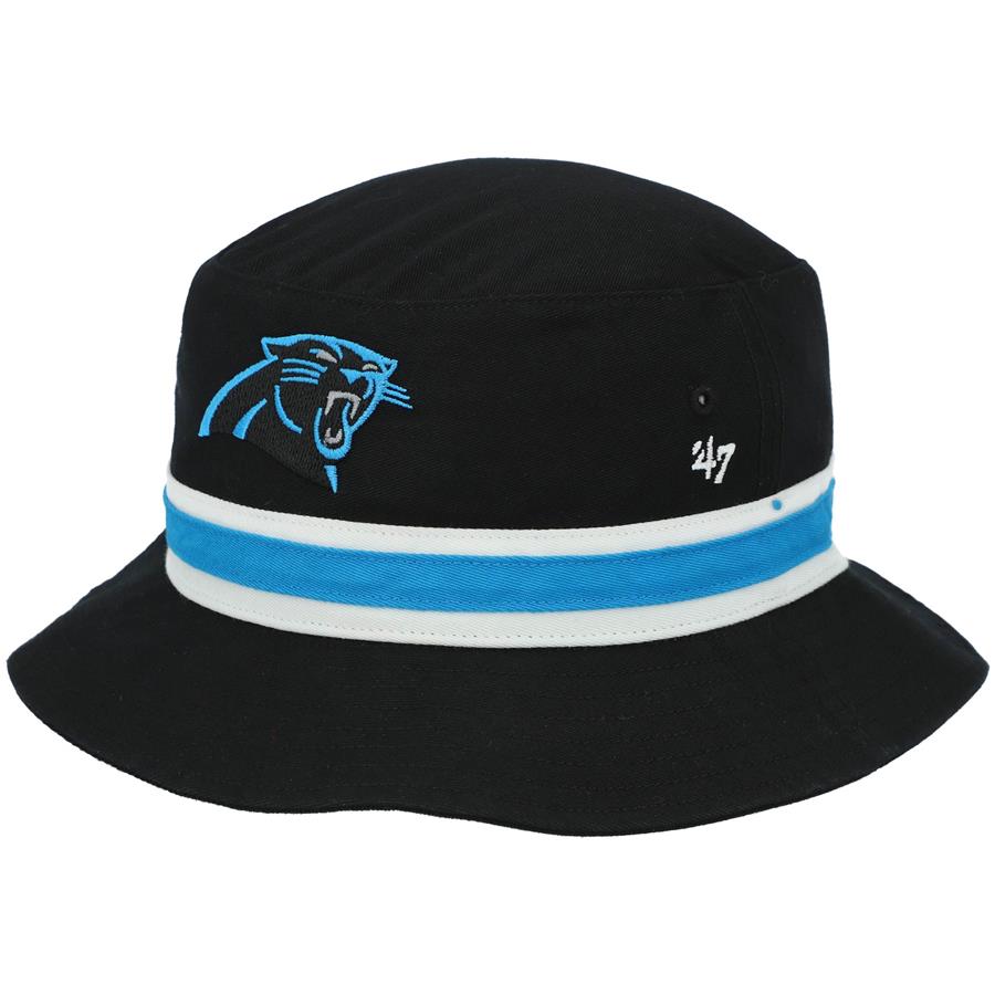 Carolina Panthers '47 Striped Bucket Hat - Black