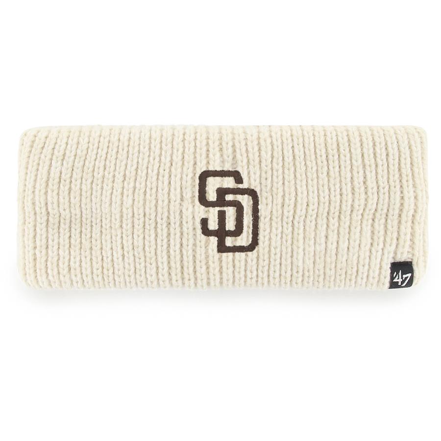 San Diego Padres '47 Women's Logo Meeko Knit Headband - Cream
