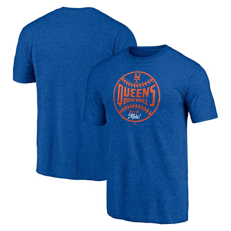 New York Mets Fanatics Branded Queens Baseball Hometown Collection Tri-Blend T-Shirt - Heathered Royal