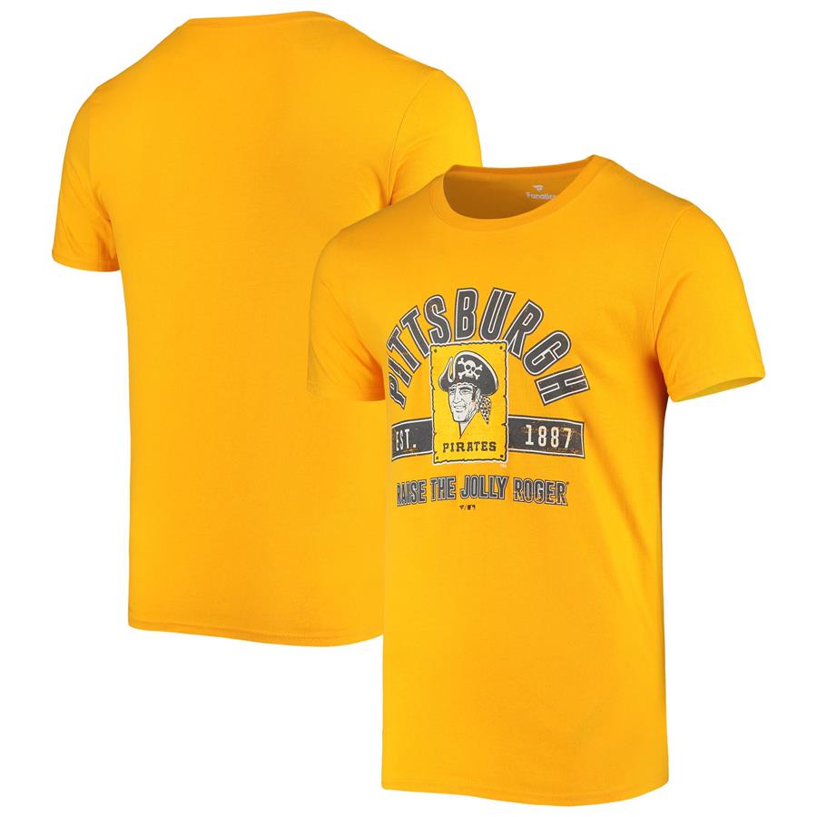 Pittsburgh Pirates Fanatics Branded Jolly Luck Hometown Collection T-Shirt - Gold