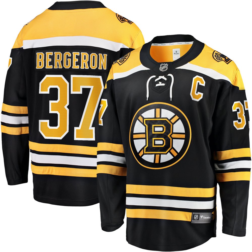 Patrice Bergeron Boston Bruins Fanatics Branded Home Captain Premier Breakaway Player Jersey - Black