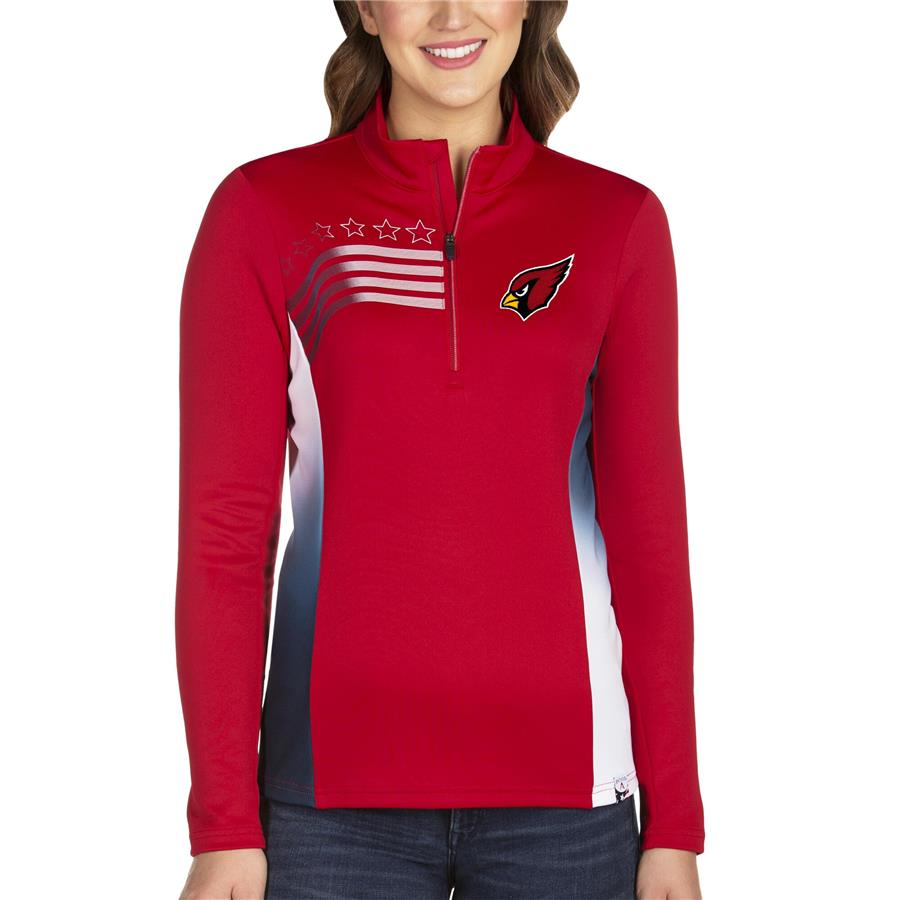 Arizona Cardinals Antigua Women's Liberty Quarter-Zip Pullover Jacket - Red