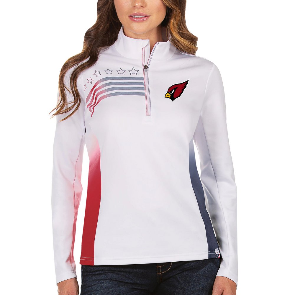 Arizona Cardinals Antigua Women's Liberty Quarter-Zip Pullover Jacket - White