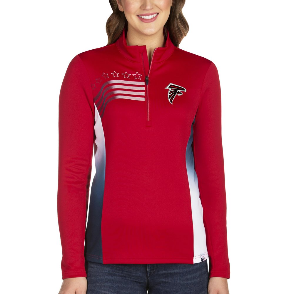 Atlanta Falcons Antigua Women's Liberty Quarter-Zip Pullover Jacket - Red