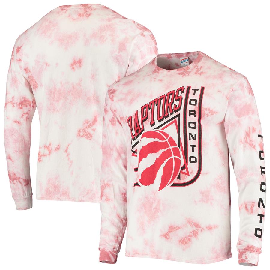 Toronto Raptors Junk Food Throwback Tie-Dye Long Sleeve T-Shirt