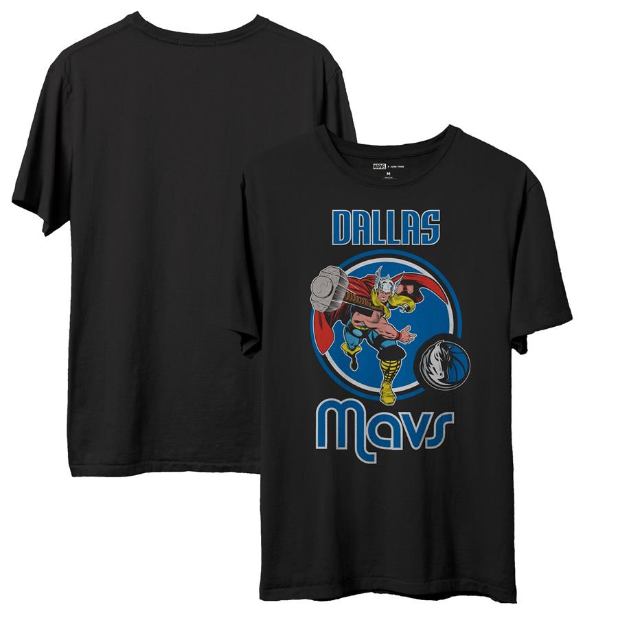 Dallas Mavericks Junk Food NBA x Marvel T-Shirt - Black