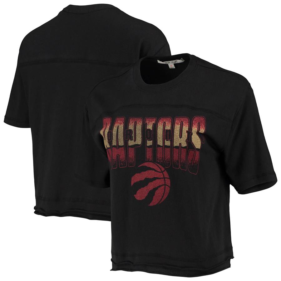 Toronto Raptors Junk Food Women's Gradient Crop Top - Black