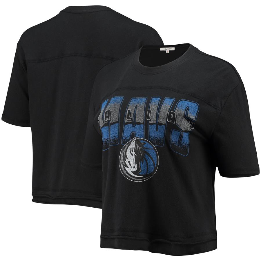 Dallas Mavericks Junk Food Women's Gradient Crop Top - Black