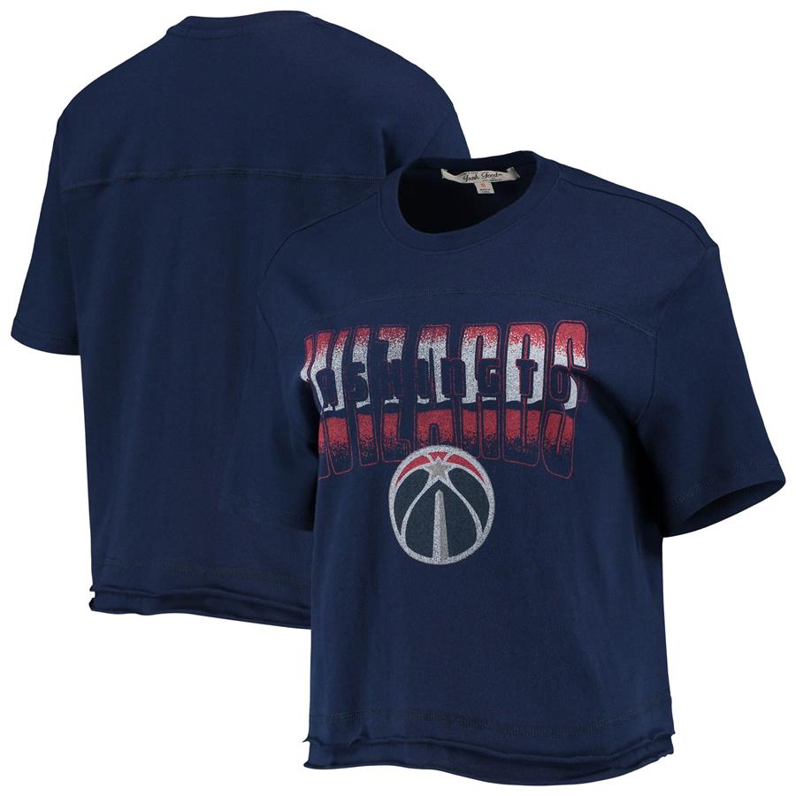 Washington Wizards Junk Food Women's Gradient Crop Top - Navy