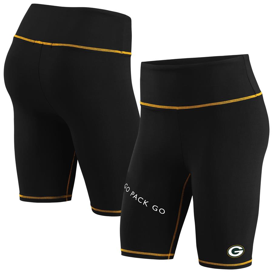 Green Bay Packers WEAR by Erin Andrews Women's Bike Shorts - Black