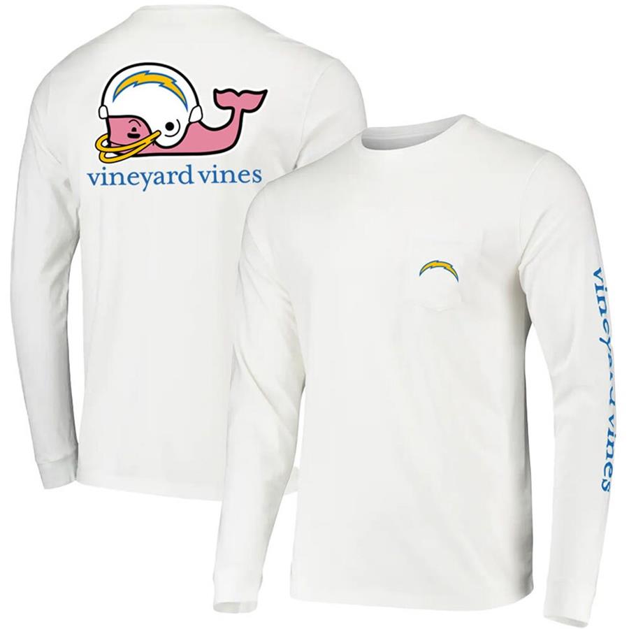 Лонгслив Los Angeles Chargers Vineyard Vines Whale Helmet Team (белый)