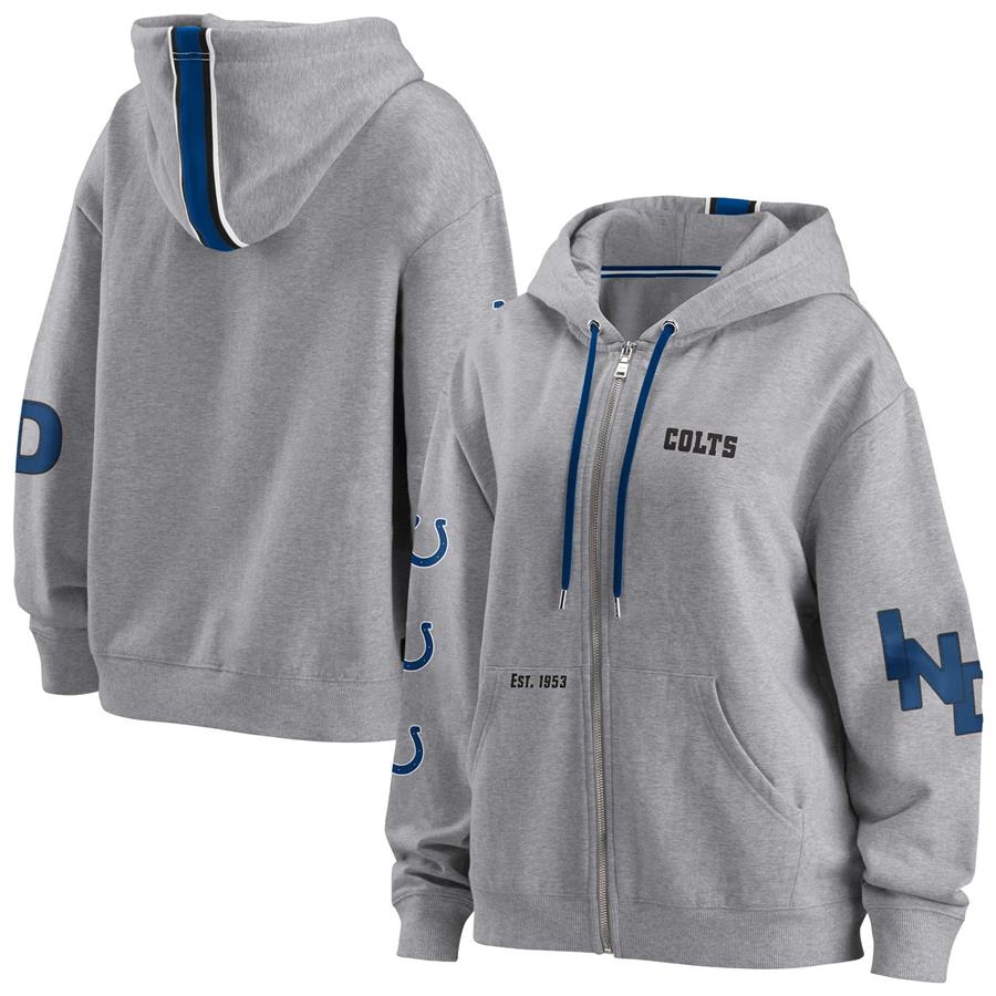Indianapolis Colts WEAR by Erin Andrews Women's Full-Zip Hoodie - Gray