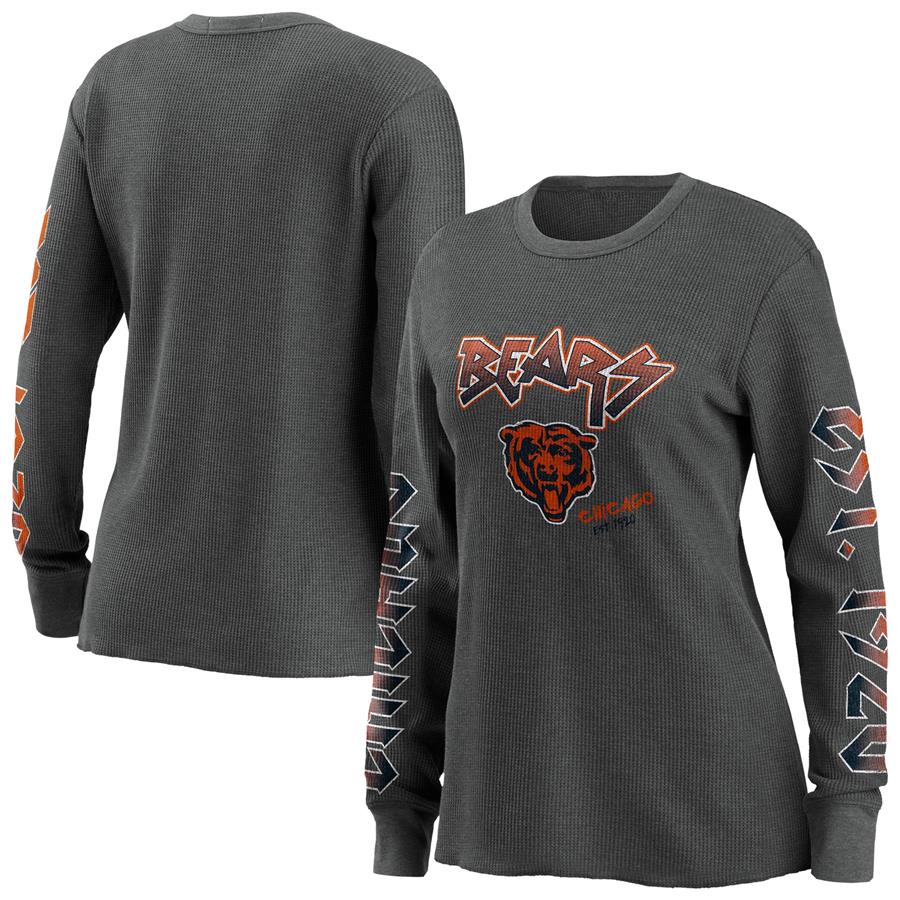 Chicago Bears WEAR by Erin Andrews Long Sleeve Thermal Top - Gray