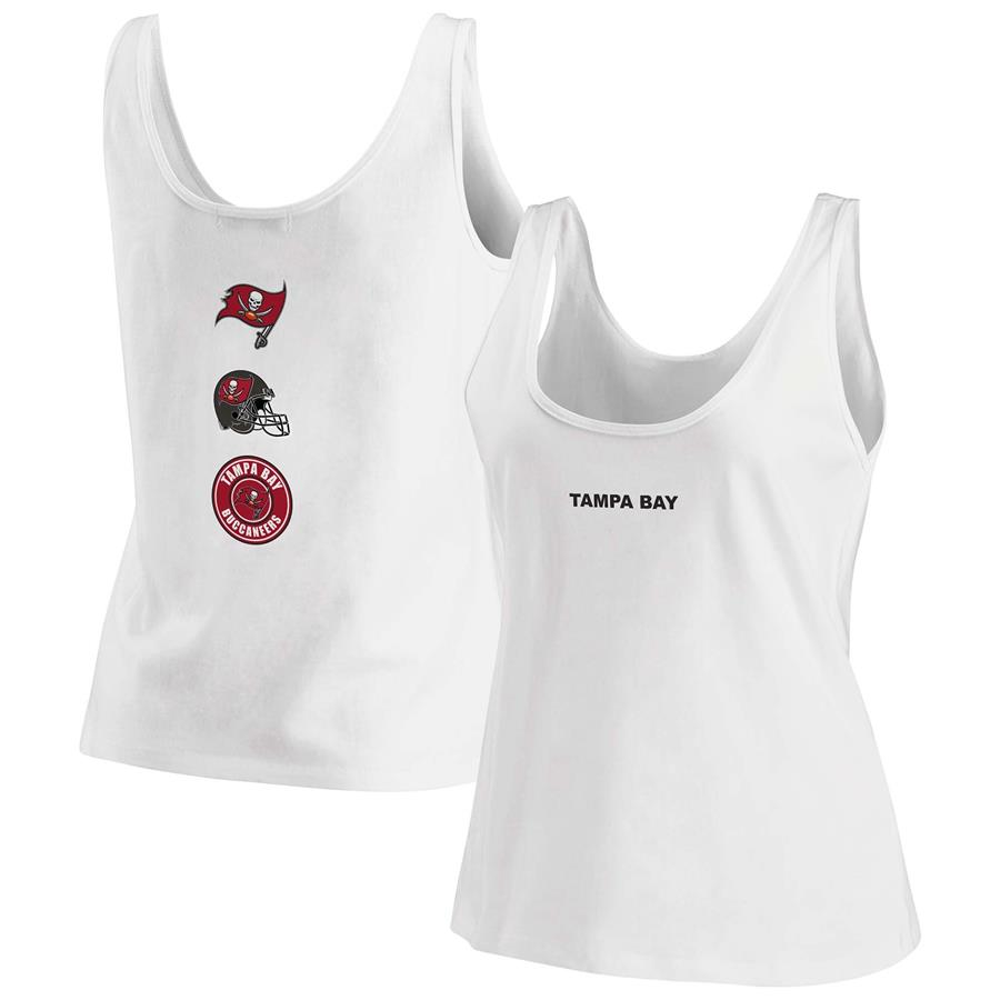 Tampa Bay Buccaneers WEAR by Erin Andrews Women's Team Scoop Neck Tank Top - White