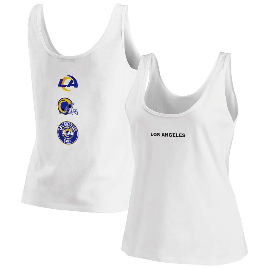 Los Angeles Rams WEAR by Erin Andrews Women's Team Scoop Neck Tank Top - White