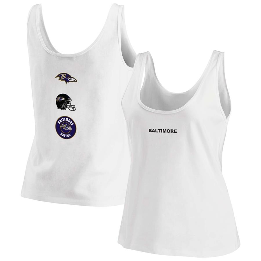 Baltimore Ravens WEAR by Erin Andrews Women's Team Scoop Neck Tank Top - White