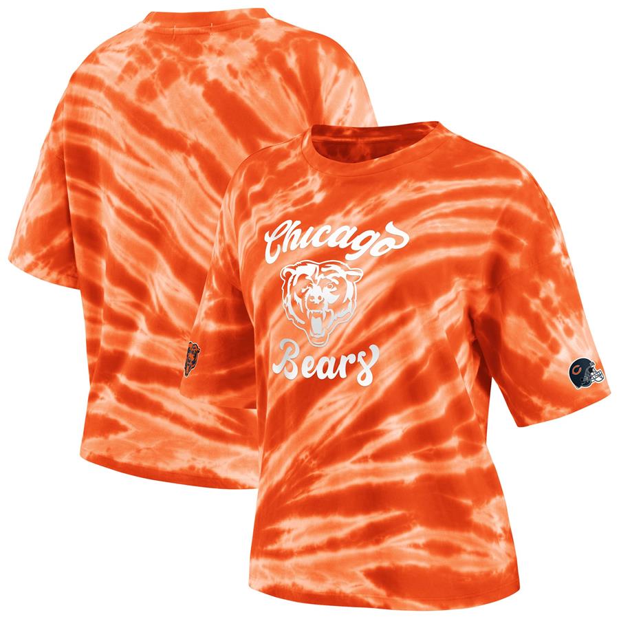 Chicago Bears WEAR by Erin Andrews Women's Tie-Dye T-Shirt - Orange