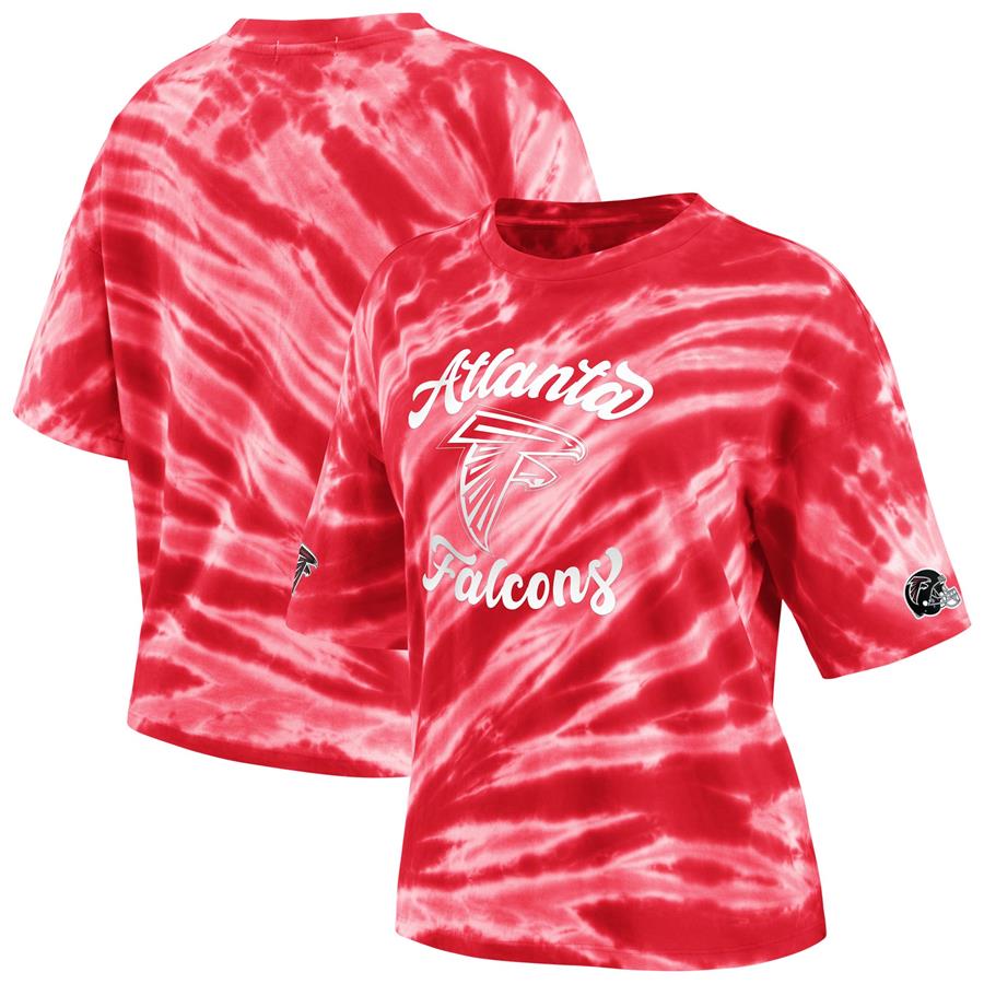 Atlanta Falcons WEAR by Erin Andrews Women's Tie-Dye T-Shirt - Red