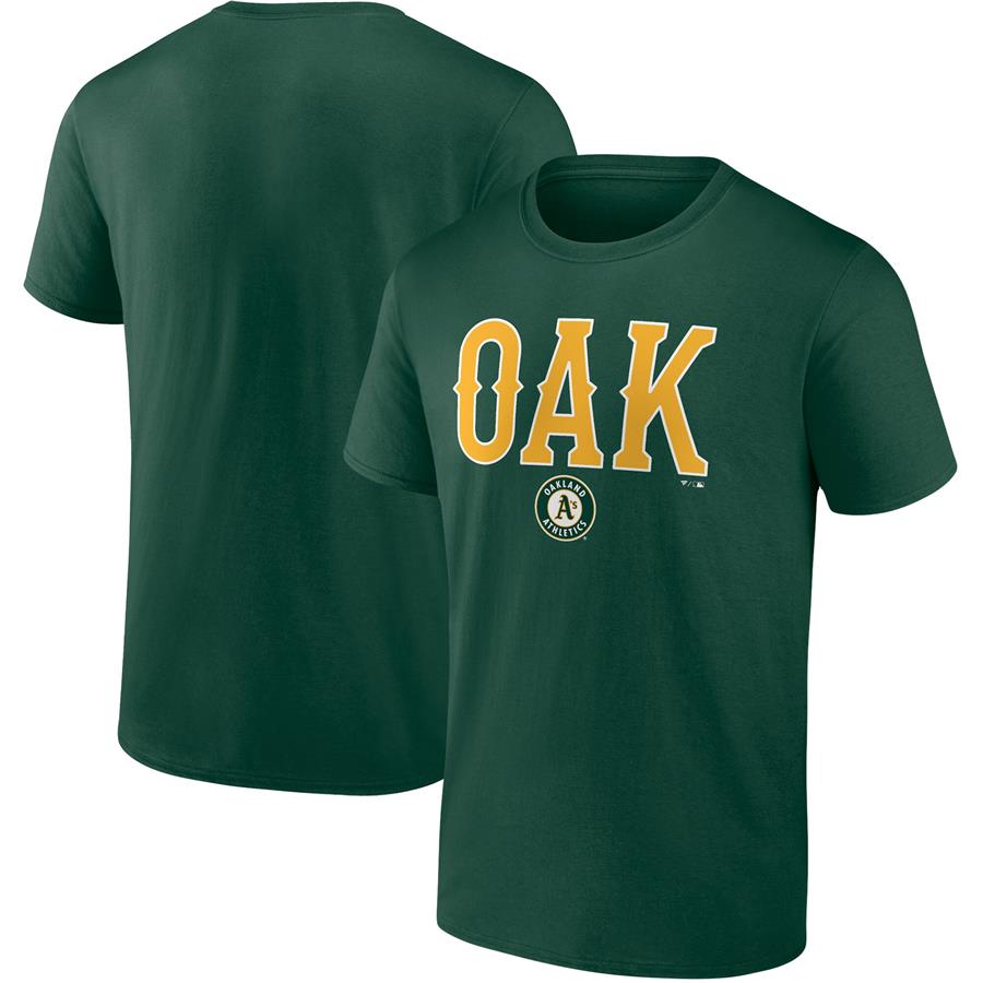 Oakland Athletics Fanatics Branded Hometown Collection Rise & Grind T-Shirt - Green