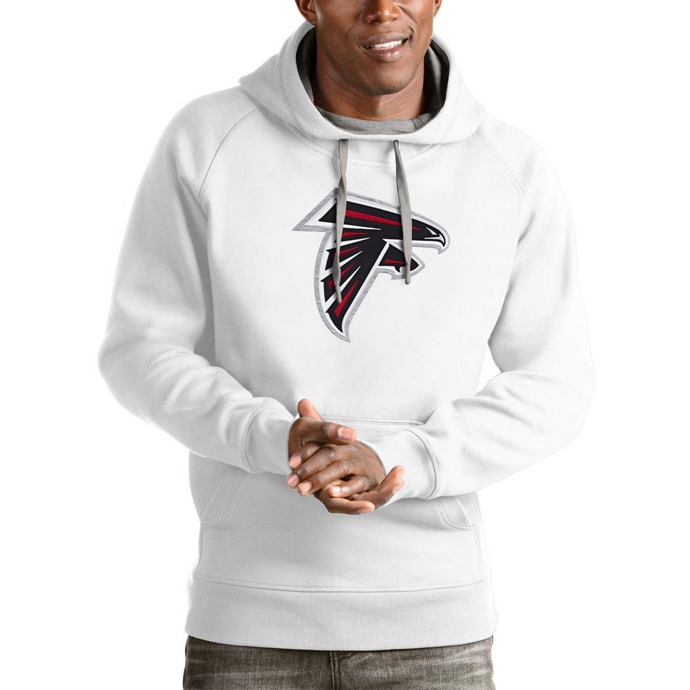 Atlanta Falcons Antigua Victory Pullover Hoodie - White