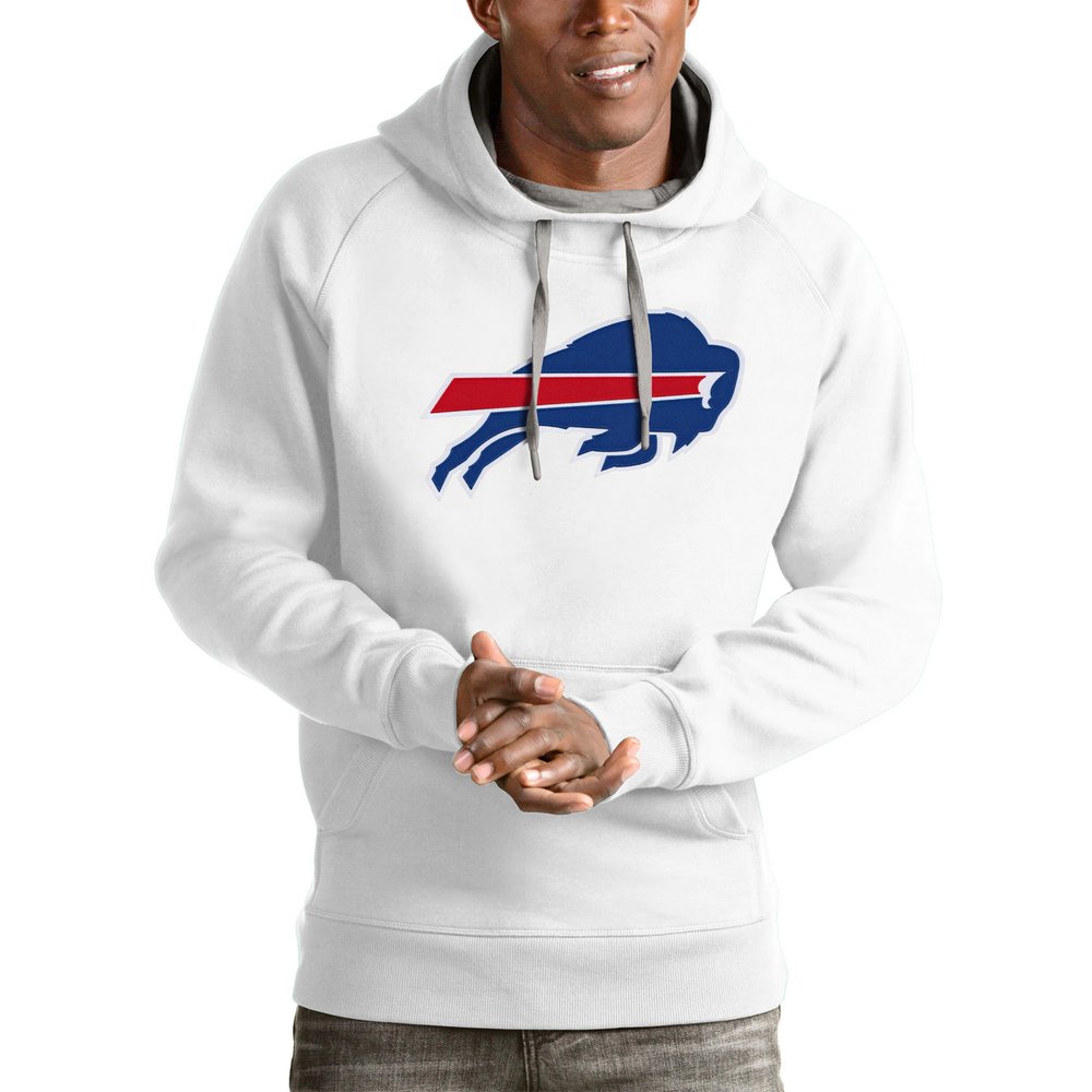 Buffalo Bills Antigua Victory Pullover Hoodie - White
