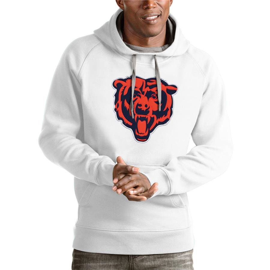 Chicago Bears Antigua Victory Pullover Hoodie - White